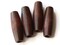 2 Inch Long Dark Brown Wood Tube Beads - Vintage Macrame Beads